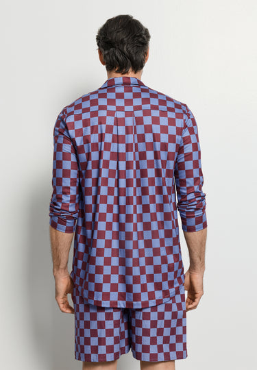 Arthur Arbesser X Hanro Checkered Cotton Shirt | Chess Print 76347-3068